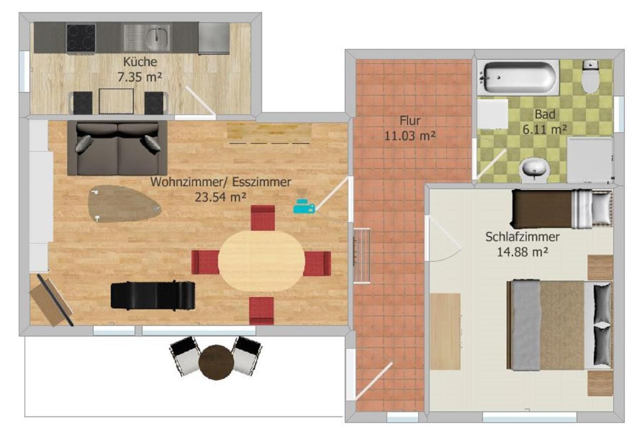 Ferienwohnung Neumann 格尔斯费尔德 外观 照片